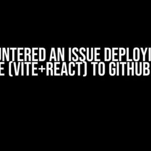 Encountered an Issue Deploying My Website (Vite+React) to GitHub Pages?