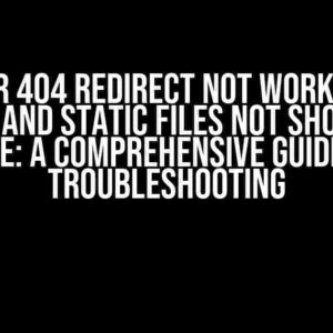 Error 404 Redirect Not Working in Django and Static Files Not Showing in Edge: A Comprehensive Guide to Troubleshooting