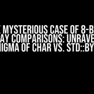 The Mysterious Case of 8-Byte std::array Comparisons: Unraveling the Enigma of char vs. std::byte